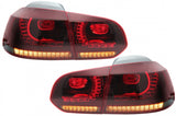 Fanali Posteriori Full LED VW Golf MK6 VI (2008-2013) R20 Design Red Cherry con Luci di svolta dinamiche sequenziali (Guida a Sinistra e Guida a Destra)