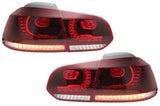 Fanali Posteriori Full LED VW Golf MK6 VI (2008-2013) Cherry Red R20 GTI Design (Guida a Sinistra e Guida a Destra)