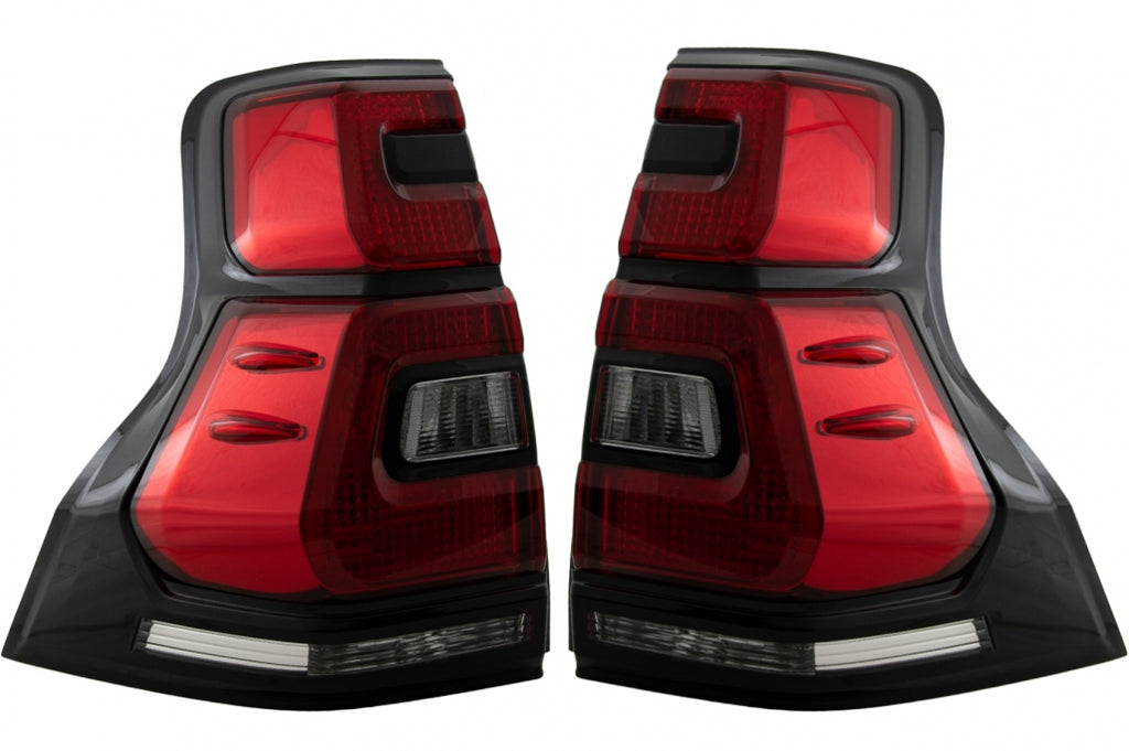 Fanali Posteriori LED Toyota Land Cruiser FJ150 Prado (2010-2018) Red Clear Light Bar (2018+) Design