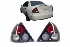 Fanali Posteriori MITSUBISHI Mirage Lancer (1995-1997) Coupe Sedan Tail Rear Lights Nero