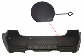 Tow Hook Cover Paraurti Posteriore BMW Serie 3 E90 (2004-2011) finali di scarico M3 Design senza fori sensori di parcheggio