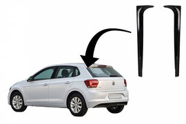 Alette Laterali Spoiler Vetro VW Polo AW MK6 (2018+) Nero Lucido