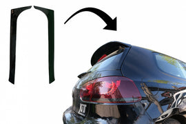 Alette Laterali Spoiler Vetro VW Golf MK6 (2008-2012) Nero Lucido