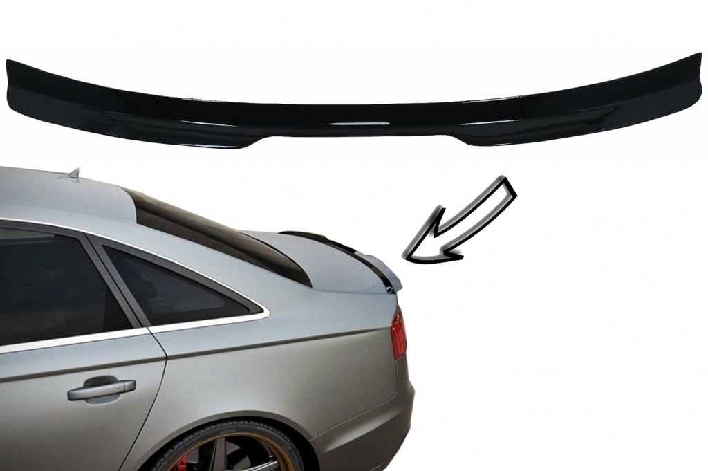 Spoiler Tetto Audi A6 C7 4G Sedan 4 Doors (2011-2018) Nero