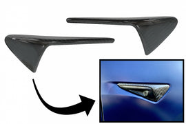 Turn Signal Covers Side Markers Tesla Model 3 Y S  X (10.2016 +) with AutoPilot 2 or greater Real Carbon Fiber