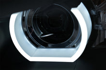 Carica l&#39;immagine nel visualizzatore di Gallery, Fari Anteriori U-LED 3D  Halogeni BMW Serie 3 E90 Limousine E91 Touring (03.2005-08.2008) Guida a Sinistra Nero