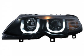 Fari Anteriori LED Angel Eyes BMW Serie 3 E46 Facelift Limousine Touring (2001-2005) Nero