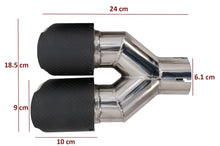 Carica l&#39;immagine nel visualizzatore di Gallery, Finali di scarico in carbonio finitura lucidata Inlet 6.1cm