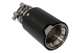 Finali di scarico universali Carbonio finitura nero lucida Inlet 6.3cm/2.48inch