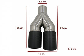Finali di scarico universali carbonio finitura opaca lato sinistro