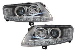 Xenon Fari Anteriori LED DRL Audi A6 C6 4F (04.2004-2008) Chrome Without AFS