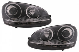 Xenon Look Fari Anteriori RHD VW Golf 5 V Mk5 (2003-2007) Jetta (2005-2010) GTI R32 Chrome Edition