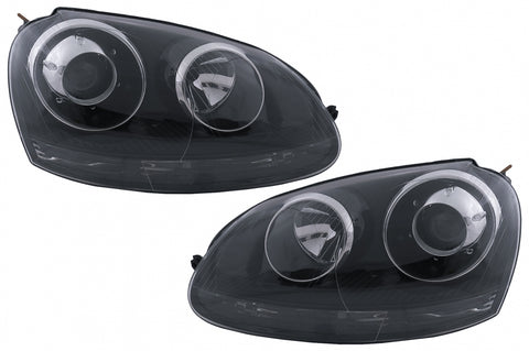 Xenon Look Fari Anteriori RHD VW Golf 5 V Mk5 (2003-2007) Jetta (2005-2010) GTI R32 Edizione Nera