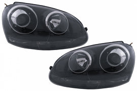 Fari Anteriori Xenon Look VW Golf MK5 V (2003-2007) Jetta (2005-2010) GTI R32 Edizione Nera
