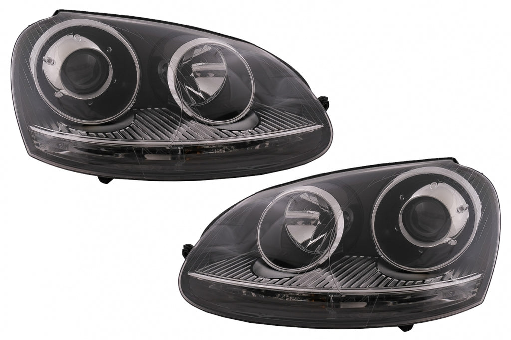 Fari Anteriori Xenon Look VW Golf MK5 V (2003-2007) Jetta (2005-2010) GTI R32 Chrome Edition