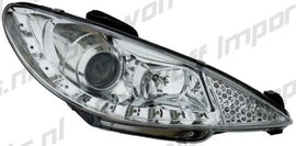 Peugeot 206 02+ Fari Anteriori R8 Style a LED Chrome V1