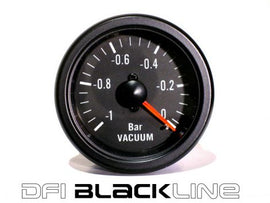 DFI Blackline Universal Manometro da 52mm - Vacuum (Bar)