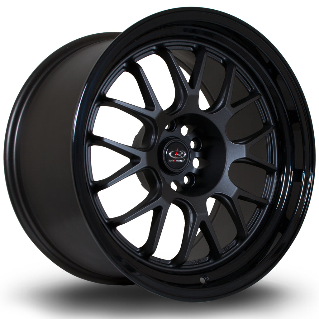 Cerchio in Lega Rota MXR 18x10 5x114.3 ET12 Gunmetal Gloss Black Lip