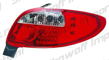 Carica l&#39;immagine nel visualizzatore di Gallery, Peugeot 206 3/5D Fanali Posteriori a LED Rossi/Trasparenti