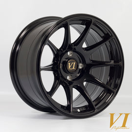 Cerchio in Lega Rota BDR 15x8.25 4x100 ET0 Gloss Black