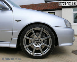 Blitz BRW 08 Set Cerchi in Lega 17x7 4x100 ET42 Metal Silver