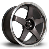 Cerchio in Lega Rota GTR 19x9 5x114.3 ET20 Gunmetal Polished Lip