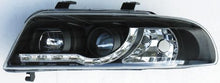 Carica l&#39;immagine nel visualizzatore di Gallery, Audi A4 B5 99-01 Fari Anteriori R8 Style a LED Neri V1