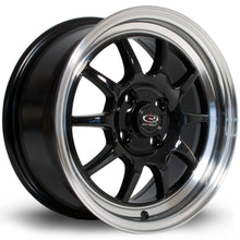 Load image into Gallery viewer, Cerchio in Lega Rota GT3 15x7 4x100 ET40 Gloss Black Machined Lip