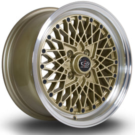 Cerchio in Lega Rota OS Mesh 15x7 4x100 ET30 Gold Polished Lip