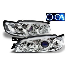 Subaru Impreza GC 97-01 Fari Anteriori Chrome + LED [JY]