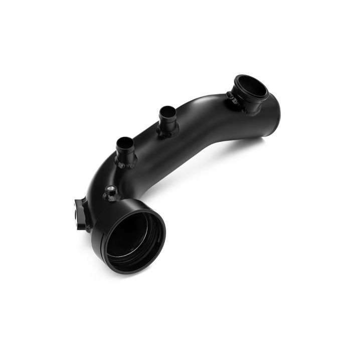 Charge pipe BMW N54 135i 335i 1M con flange per BOV 50mm Nero