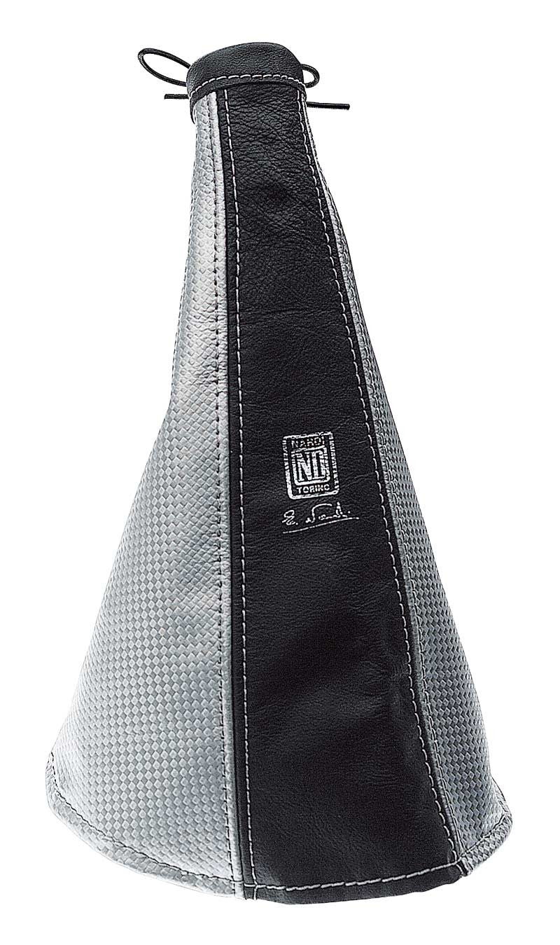 Nardi Cuffia freno a mano in Black & Pelle grigia