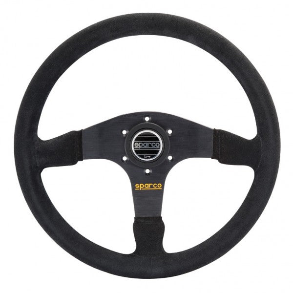Sparco R375 Volate 36 mm Piatto Camoscio nero Raggi neri