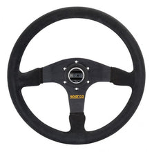 Load image into Gallery viewer, Sparco R375 Volate 36 mm Piatto Camoscio nero Raggi neri