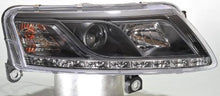Load image into Gallery viewer, Audi A6 C6 4F 04-08 Fari Anteriori DRL Neri (HID type)