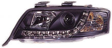 Carica l&#39;immagine nel visualizzatore di Gallery, Audi A6 C5 97-99 Fari Anteriori R8 Style a LED Neri V1
