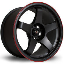 Carica l&#39;immagine nel visualizzatore di Gallery, Cerchio in Lega Rota GTR 17x9.5 5x114.3 ET30 Flat Black Red Lip