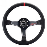 Sparco L575 Volate 63 mm Piatto Pelle nera Raggi neri