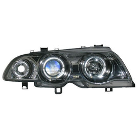 Fari Anteriori Angel Eyes Interno Chrome BMW Serie 3 E46 Pre LCI