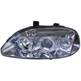 Fari Anteriori Angel Eyes Interno Chrome Honda Civic EK EJ Pre-Facelift 1996-1998 Phase 1