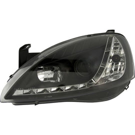 Fari Anteriori DRL Interno Nero Opel Corsa C