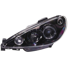 Fari Anteriori Angel Eyes Interno Nero Peugeot 206
