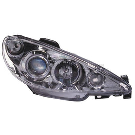 Fari Anteriori Angel Eyes Interno Chrome Peugeot 206