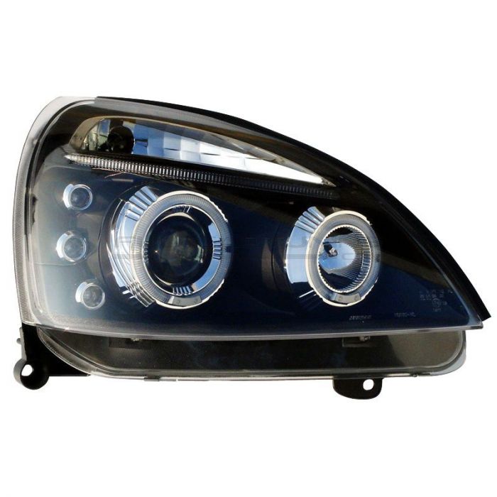 Fari Anteriori Angel Eyes Interno Nero Renault Clio B Facelift