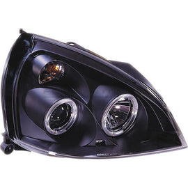 Fari Anteriori Angel Eyes Interno Nero Renault Clio B Facelift