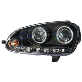 Fari Anteriori Angel Eyes Interno Nero Volkswagen Golf MK5