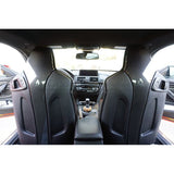 CarbonWorks Cover Sedili con Headrests M-Performance Style in Carbonio BMW Serie 3 F30 F80,Serie 4 F32 F82 F33 F83