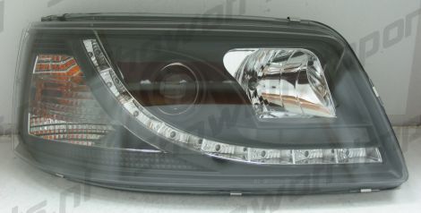 VW T5 03+ Fari Anteriori R8 Style a LED Neri V2