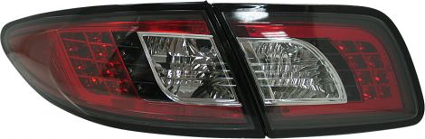 Mazda 6 02-07 Set Fanali Posteriori a LED Neri (non per Wagon)