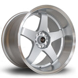 Cerchio in Lega Rota GTR-D 18x12 5x114.3 ET0 Silver Polished Lip